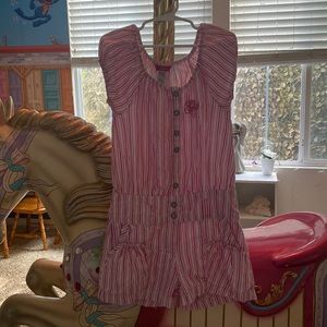Pink and white striped Guess brand shorts jumper.